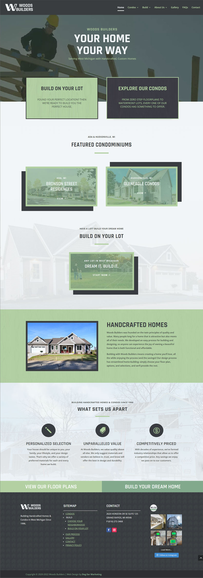 woods builders site web design