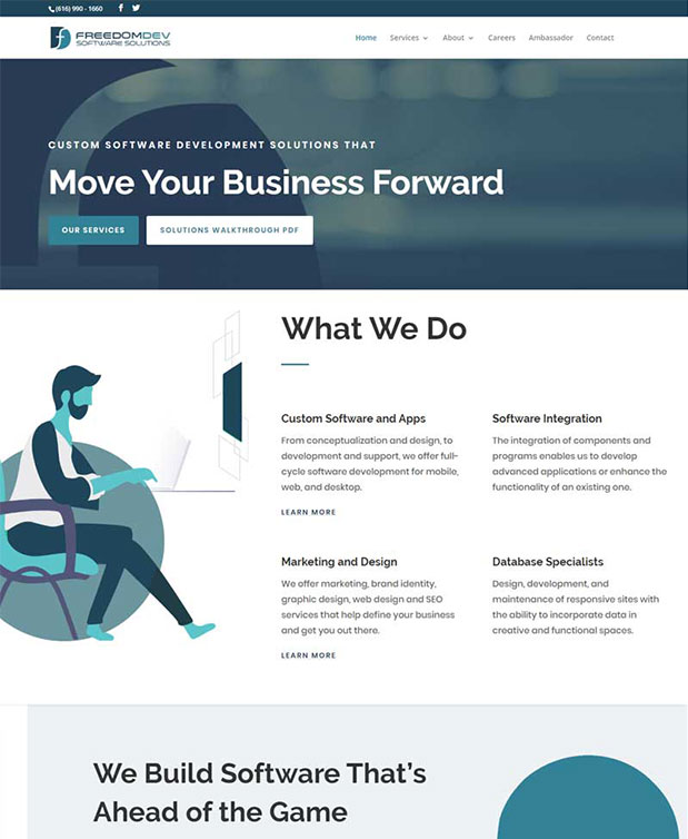 software company website design