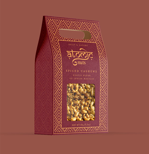 atomic nuts packaging design