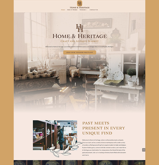 website design for thrift store