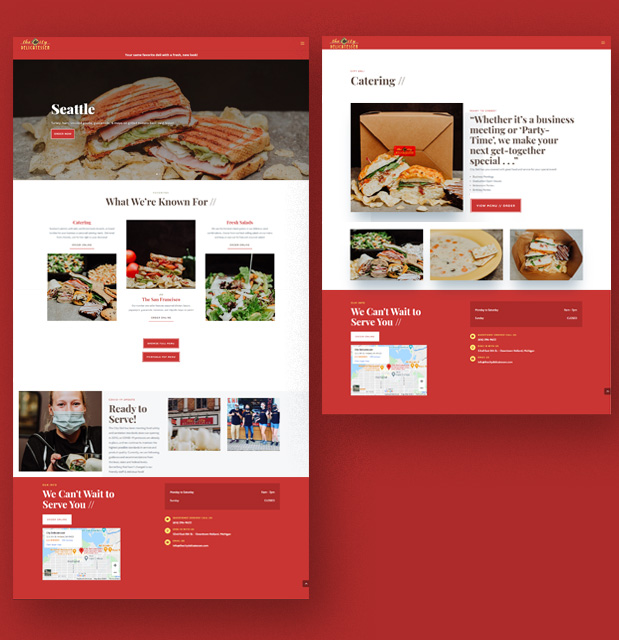 web design for city delicatessen in holland MI