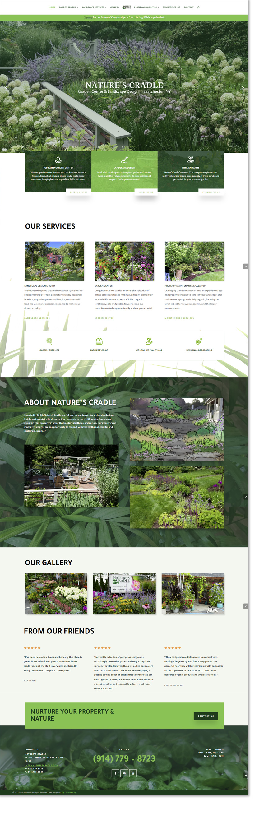 Garden Center Web Design Design Example