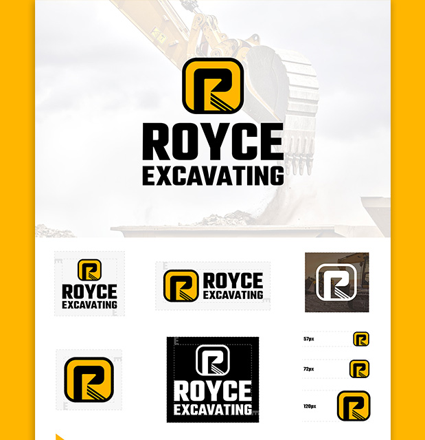 brand presentation for Royce Excavation