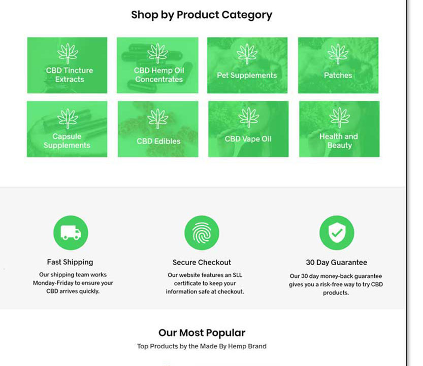 Hemp Web Design Design Example